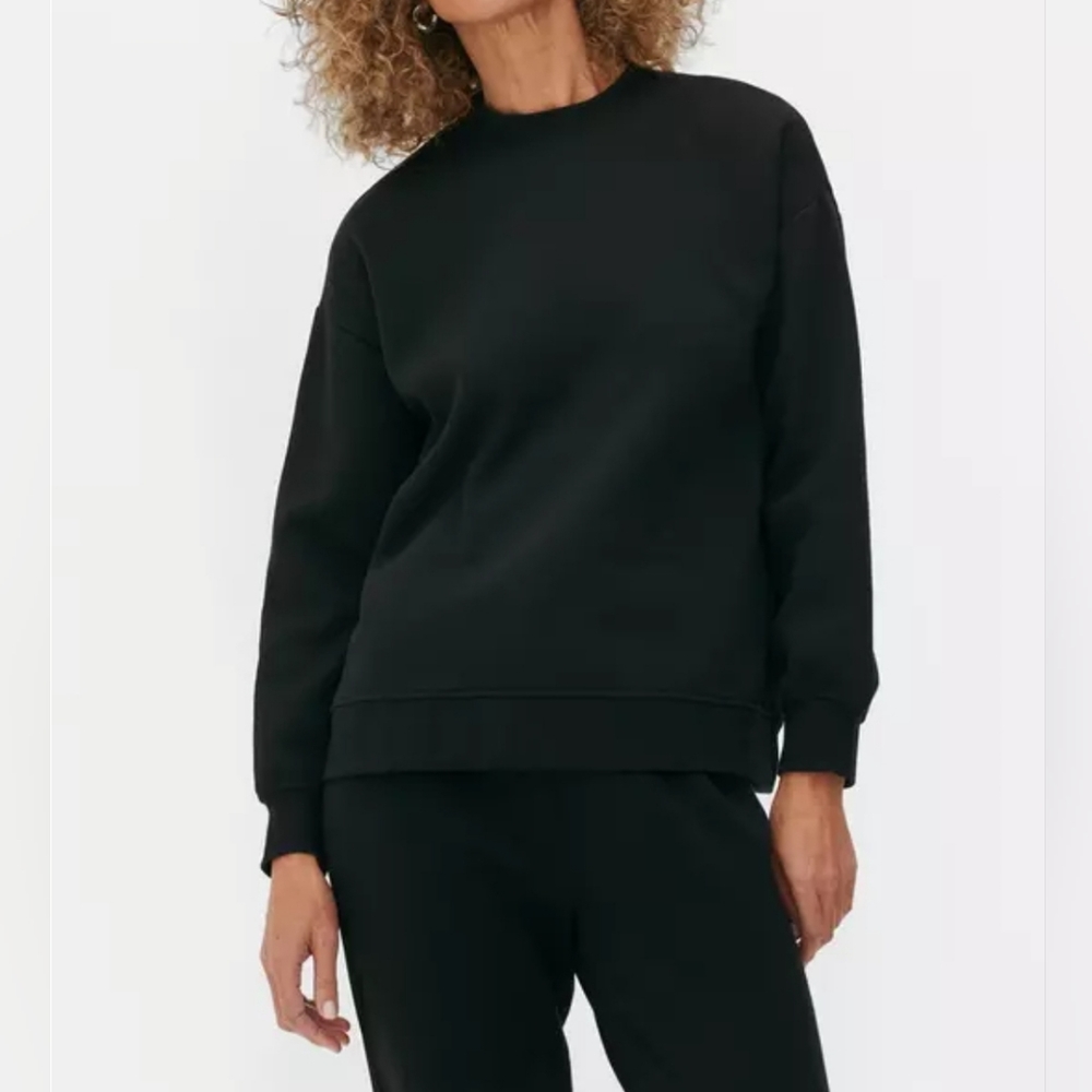 NWT Fashion sweatshirt black oversized women drop shoulder - Picture 4 of 10